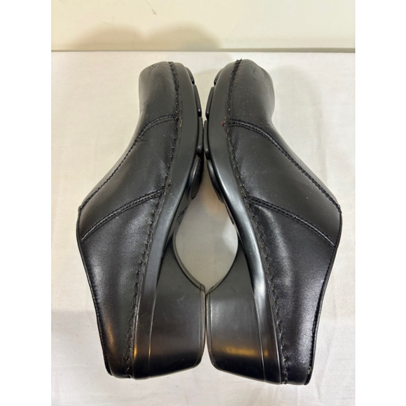 Women's Dansko Clogs Size 40 Black Leather - Picture 7 of 8
